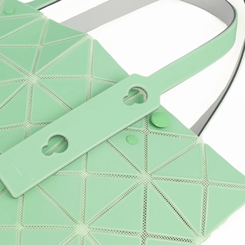 BAO BAO LUCENT 6x6 霧面雙色托特包(淺綠色/綠色)-7