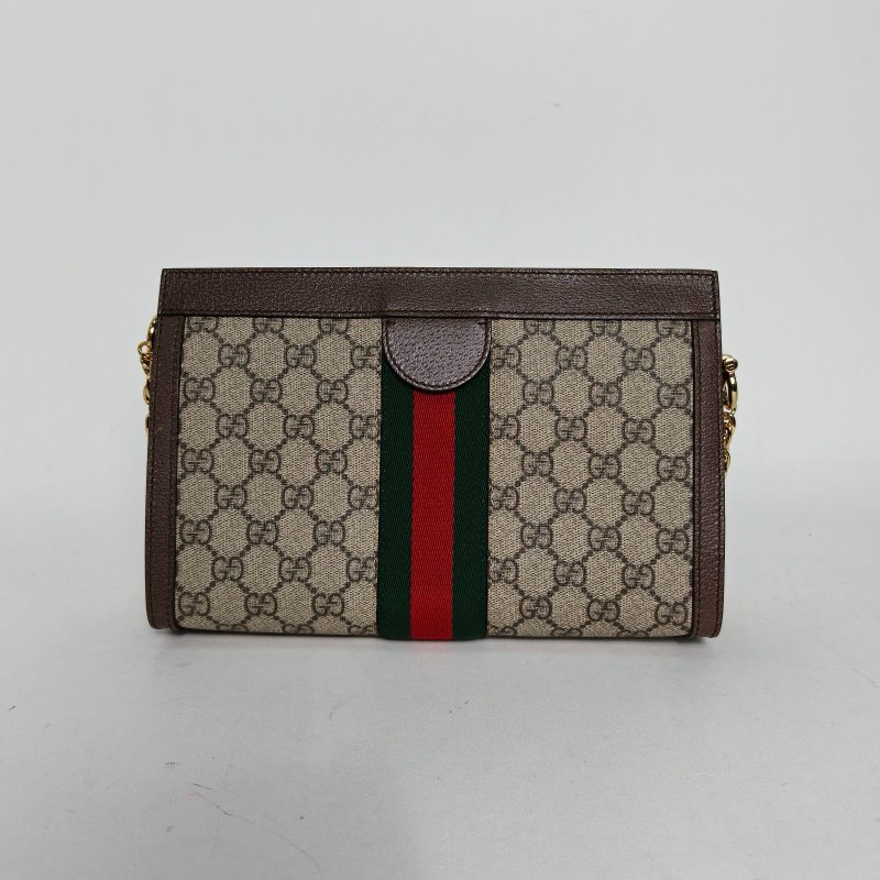 GUCCI Ophidia夾子包小號26老花PVC金扣肩背包-2