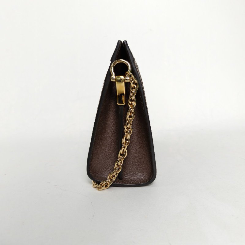 GUCCI Ophidia夾子包小號26老花PVC金扣肩背包-3