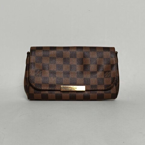 LOUIS VUITTON Favorite小號24棕色棋盤格PVC2014肩背包