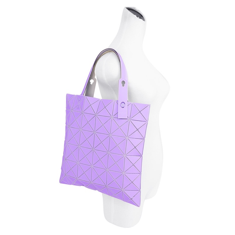 BAO BAO LUCENT 6x6 霧面雙色托特包(淺紫色/紫色)-8