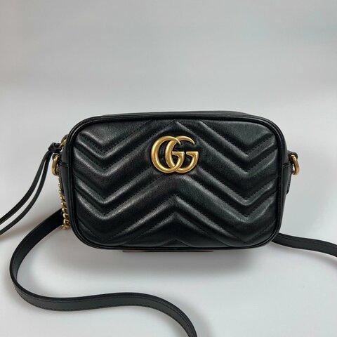 GUCCI 448065 黑Marmont相機包 18CM