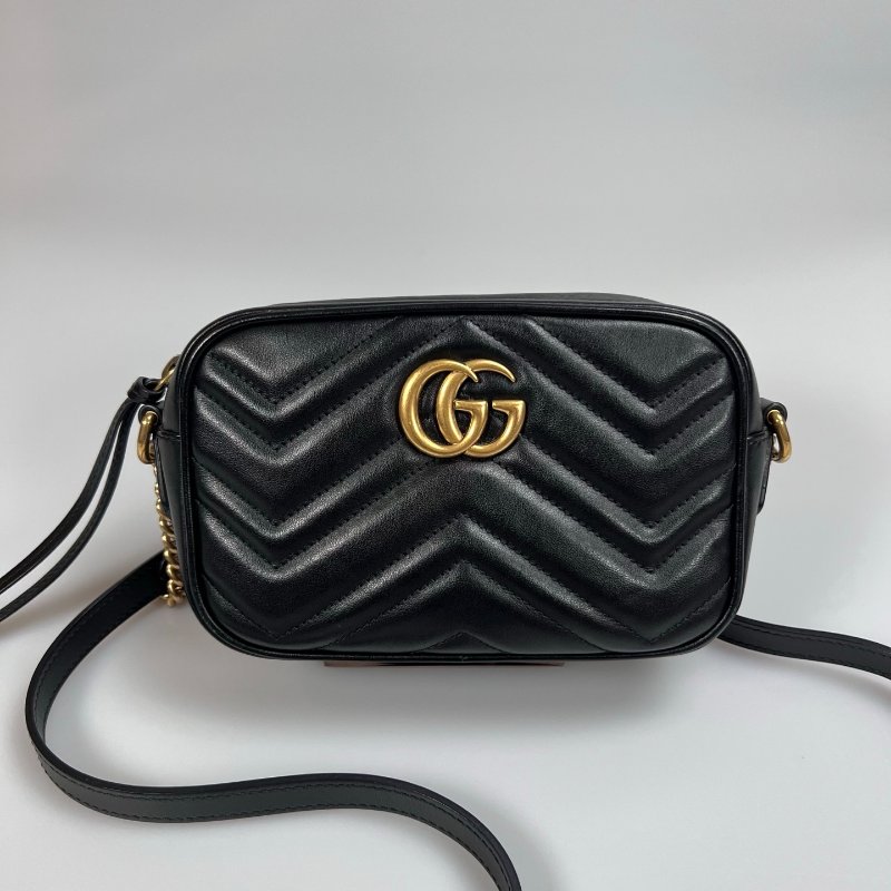 GUCCI 448065 黑Marmont相機包 18CM-0