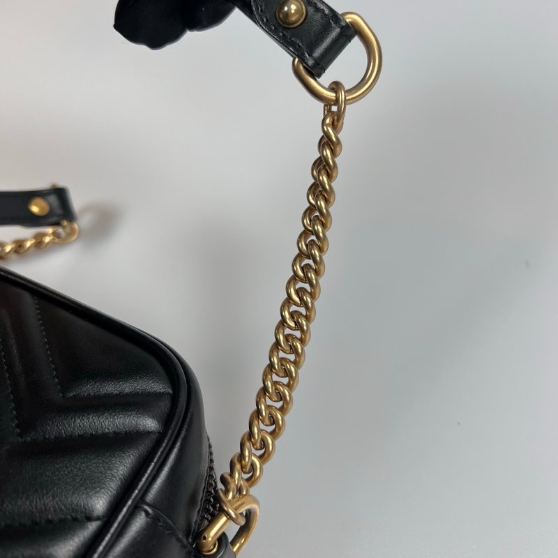GUCCI 448065 黑Marmont相機包 18CM-8