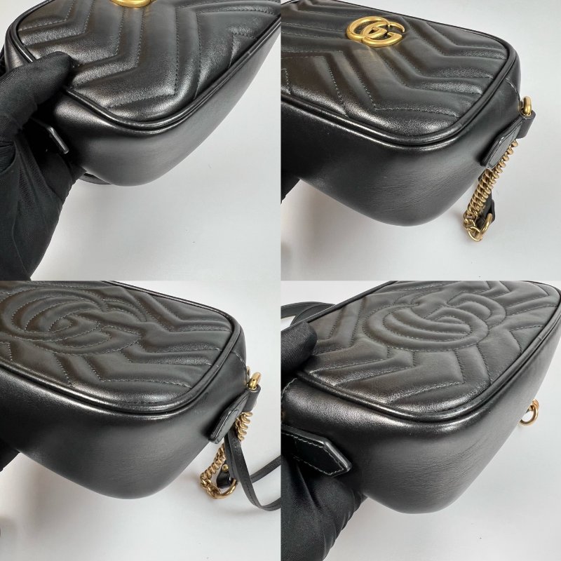 GUCCI 448065 黑Marmont相機包 18CM-10