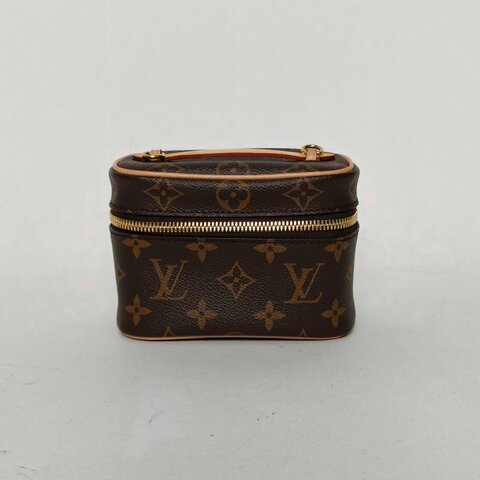 LOUIS VUITTON Nice化妝包Nano14老花PVC晶片肩背包