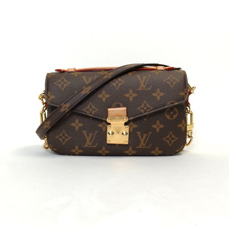 LOUIS VUITTON MetisPochetteEastWest橫版郵差包老花PVC金扣晶片肩背包-0