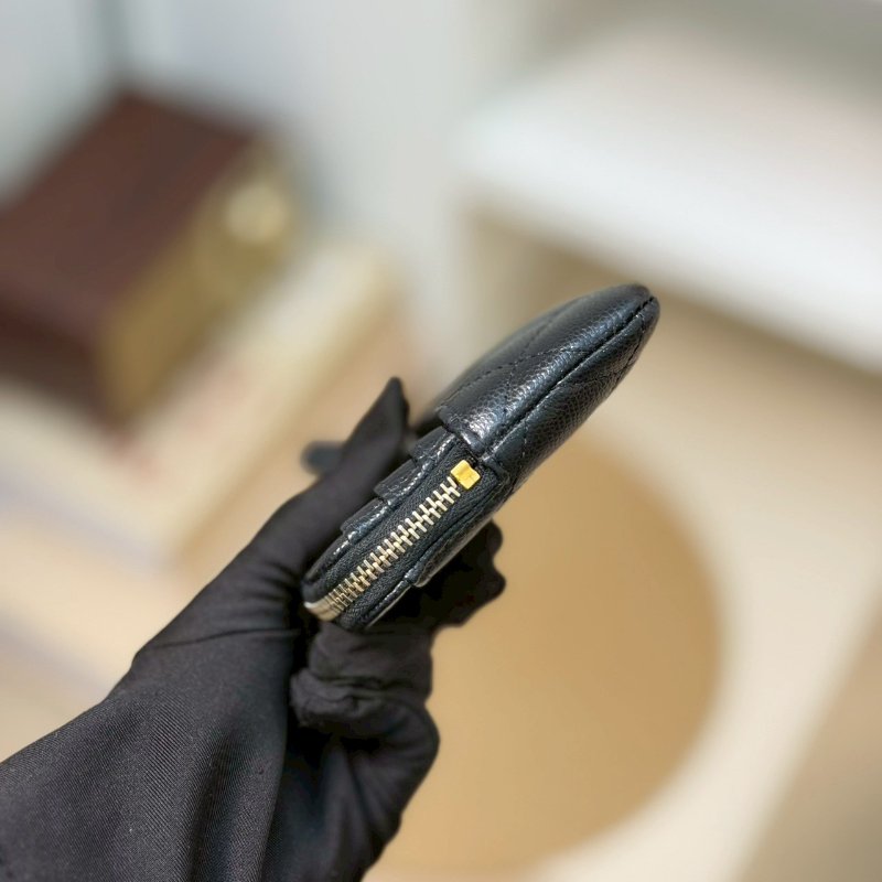 🏷Chanel．吐司零錢卡包 荔枝牛 芯片款-3