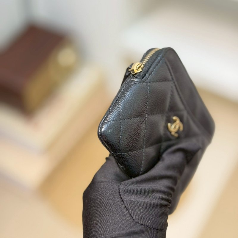 🏷Chanel．吐司零錢卡包 荔枝牛 芯片款-4