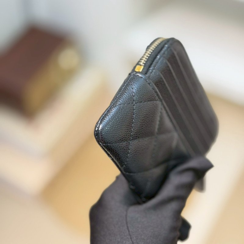 🏷Chanel．吐司零錢卡包 荔枝牛 芯片款-6