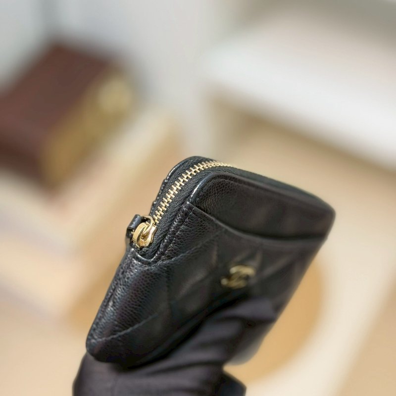 🏷Chanel．吐司零錢卡包 荔枝牛 芯片款-8