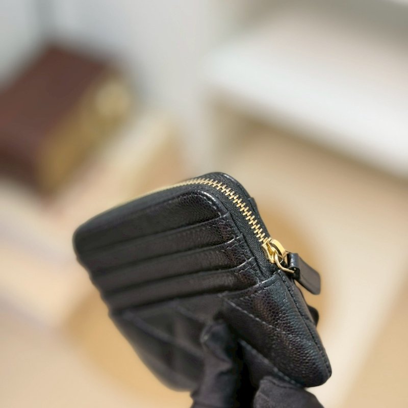 🏷Chanel．吐司零錢卡包 荔枝牛 芯片款-11