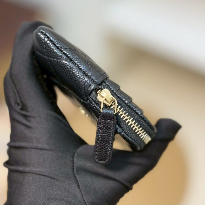 🏷Chanel．吐司零錢卡包 荔枝牛 芯片款-14