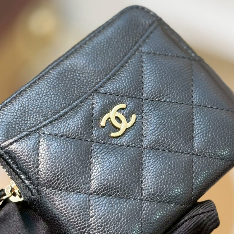 🏷Chanel．吐司零錢卡包 荔枝牛 芯片款-15