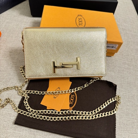 Tods Woc 斜背鏈包 全新