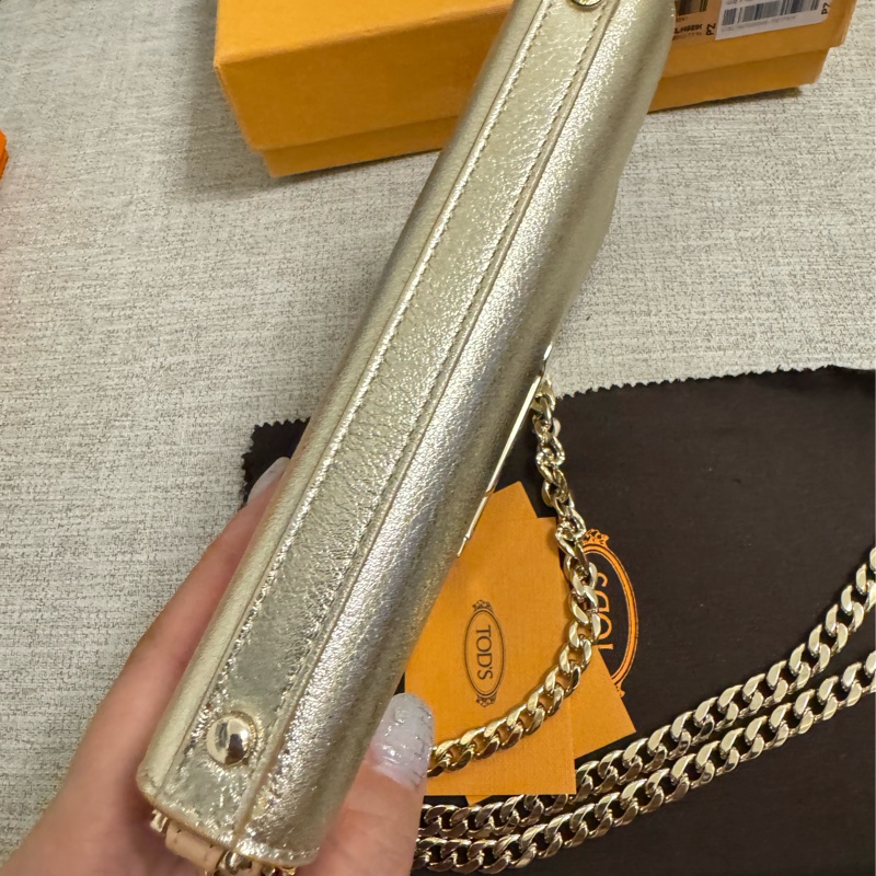 Tods Woc 斜背鏈包 全新-4