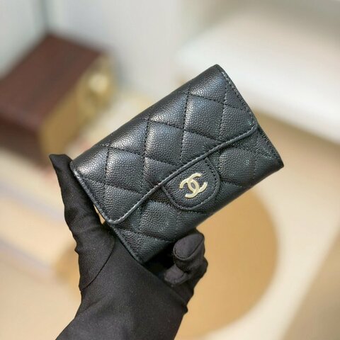 🏷Chanel．Coco 零錢卡包 荔枝牛 芯片款 新款/客人寄賣