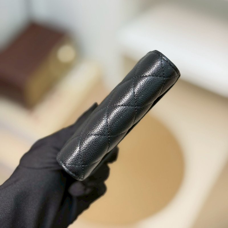 🏷Chanel.Coco 零錢卡包 荔枝牛 芯片款 新款/客人寄賣-13