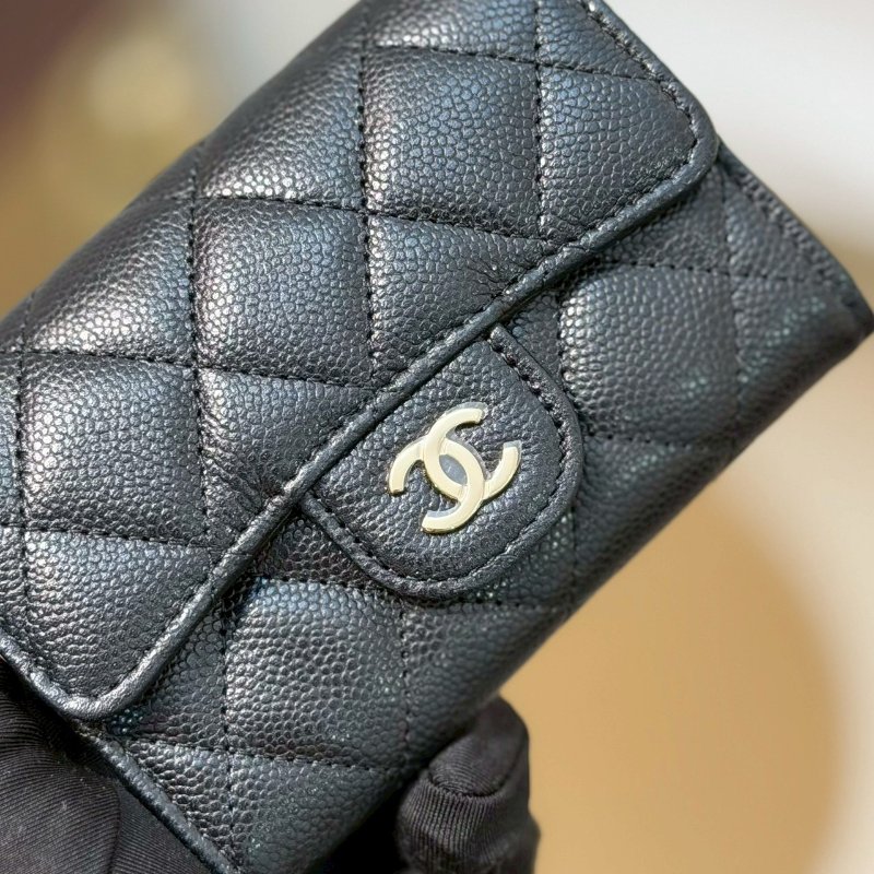 🏷Chanel.Coco 零錢卡包 荔枝牛 芯片款 新款/客人寄賣-14