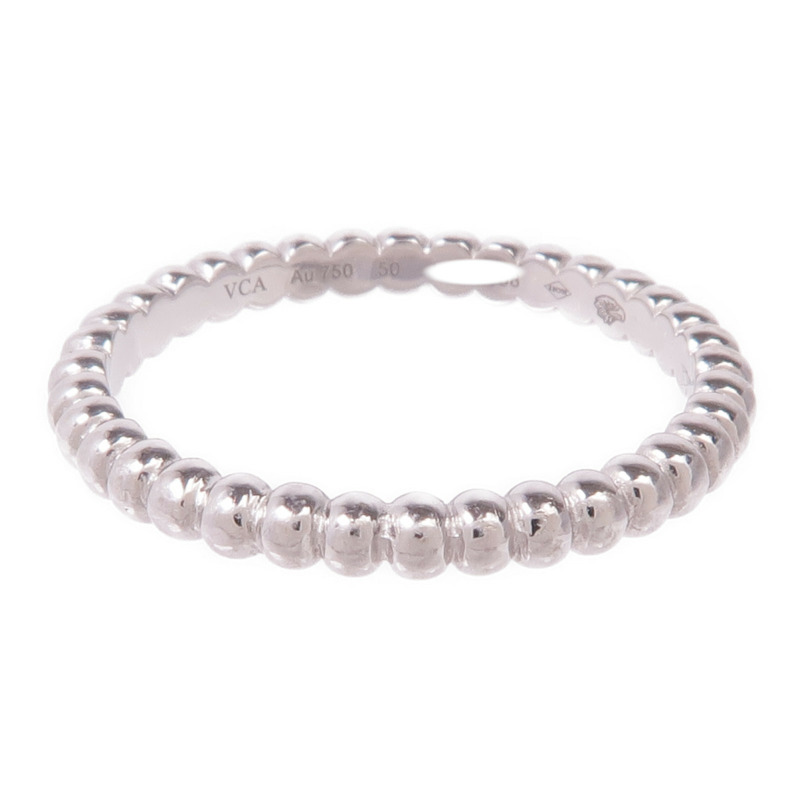 Van Cleef & Arpels 18K白金Perlee Ring戒指VCA#50/US#5.25-1