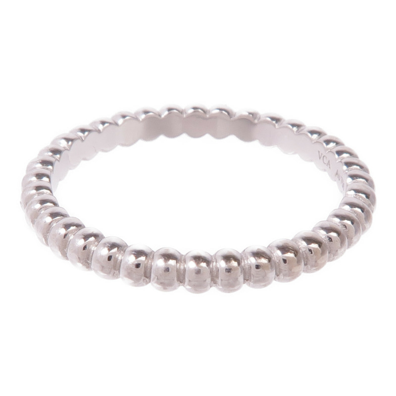 Van Cleef & Arpels 18K白金Perlee Ring戒指VCA#50/US#5.25-2