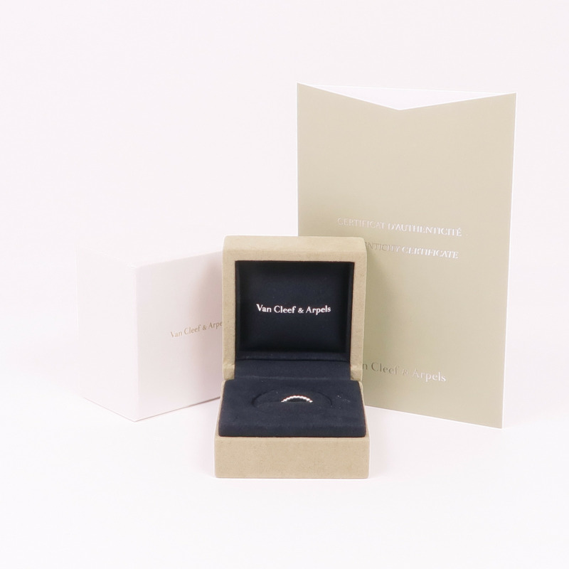 Van Cleef & Arpels 18K白金Perlee Ring戒指VCA#50/US#5.25-7