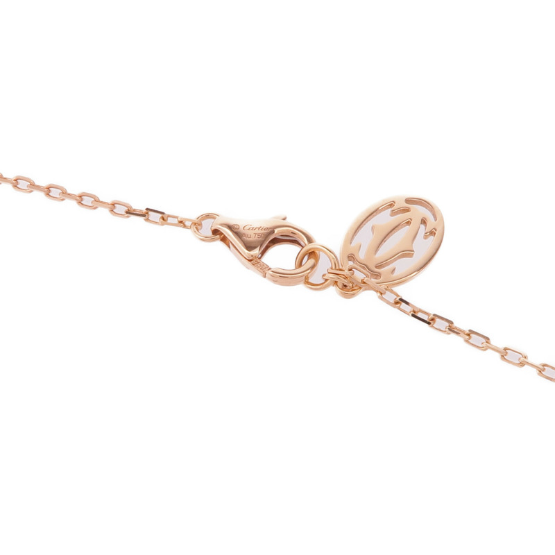 CARTIER 18K玫瑰金d'Amour粉紅色藍寶石項鍊-3