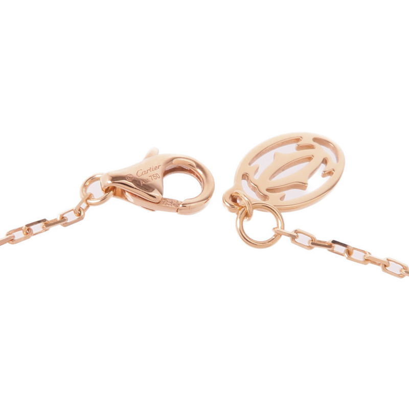 CARTIER 18K玫瑰金d'Amour粉紅色藍寶石項鍊-4