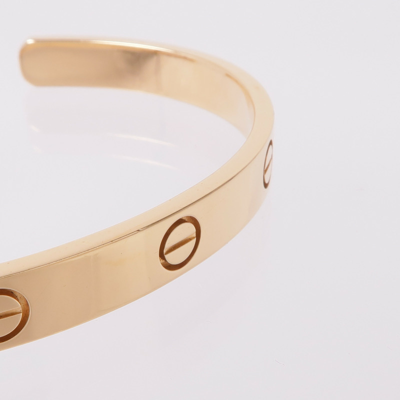 CARTIER 18K黃金Open Love Bracelet手鐲Cartier#18-6
