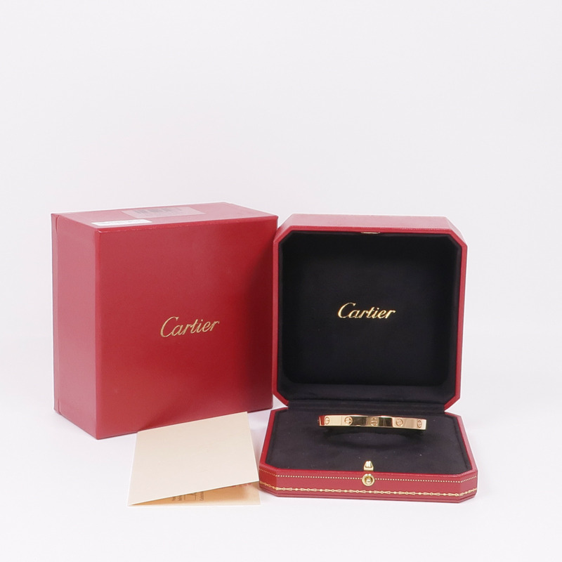 CARTIER 18K黃金Open Love Bracelet手鐲Cartier#18-7