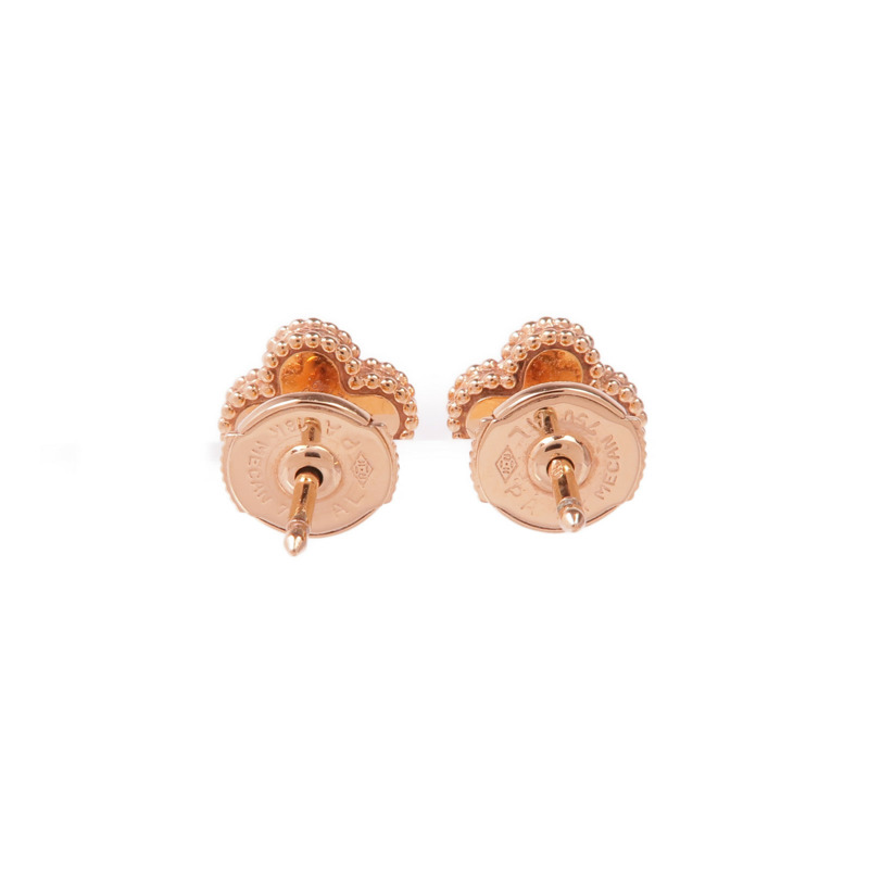 Van Cleef & Arpels 18K玫瑰金Sweet Alhambra Earstuds耳環-2