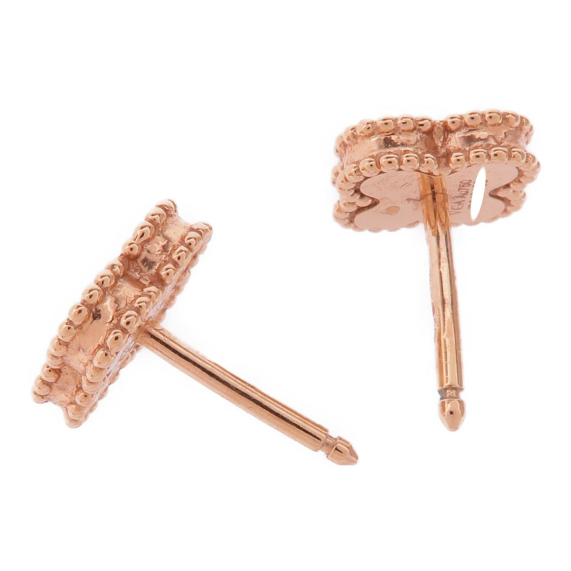 Van Cleef & Arpels 18K玫瑰金Sweet Alhambra Earstuds耳環-3