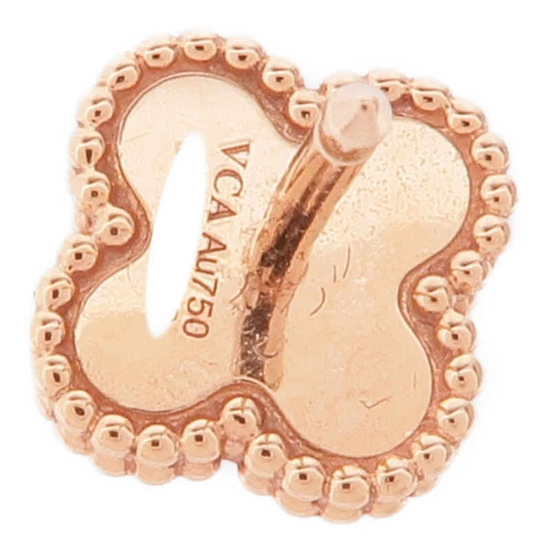Van Cleef & Arpels 18K玫瑰金Sweet Alhambra Earstuds耳環-6