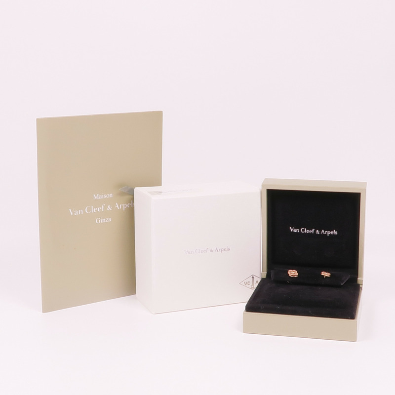 Van Cleef & Arpels 18K玫瑰金Sweet Alhambra Earstuds耳環-7