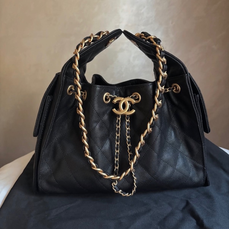 Chanel 25 Hobo bag 小號黑金-0