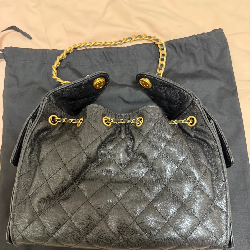 Chanel 25 Hobo bag 小號黑金-3