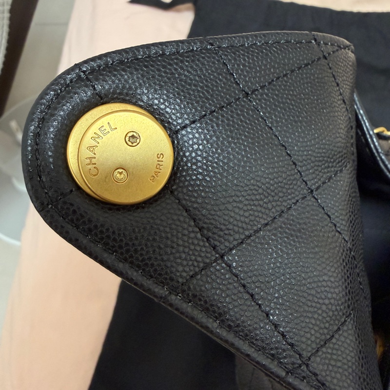 Chanel 25 Hobo bag 小號黑金-12