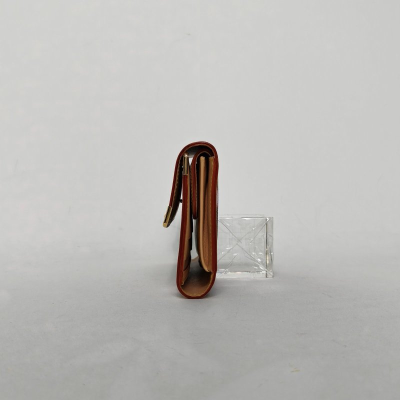 LOUIS VUITTON 老花PVC2003中古村上隆聯名櫻花長款錢包肩背包-1