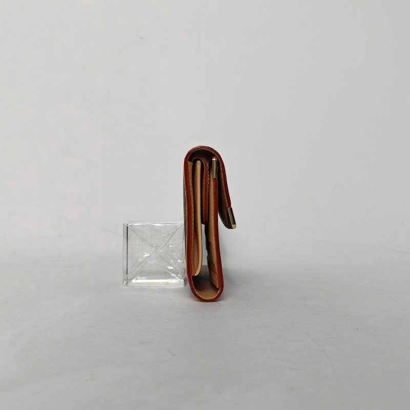 LOUIS VUITTON 老花PVC2003中古村上隆聯名櫻花長款錢包肩背包-3