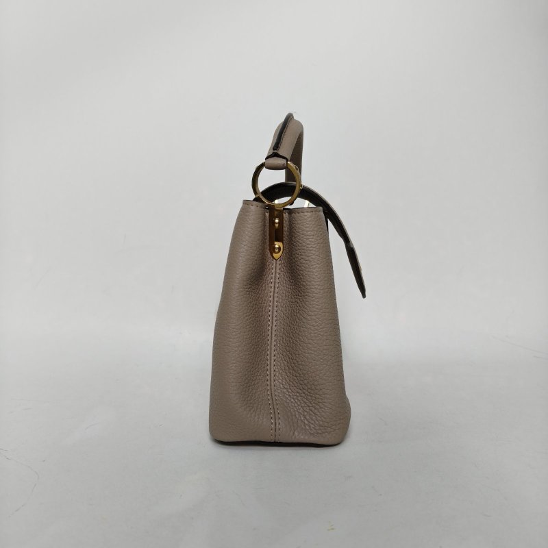 LOUIS VUITTON CapucinesBB27灰色牛皮金扣晶片肩背包-1