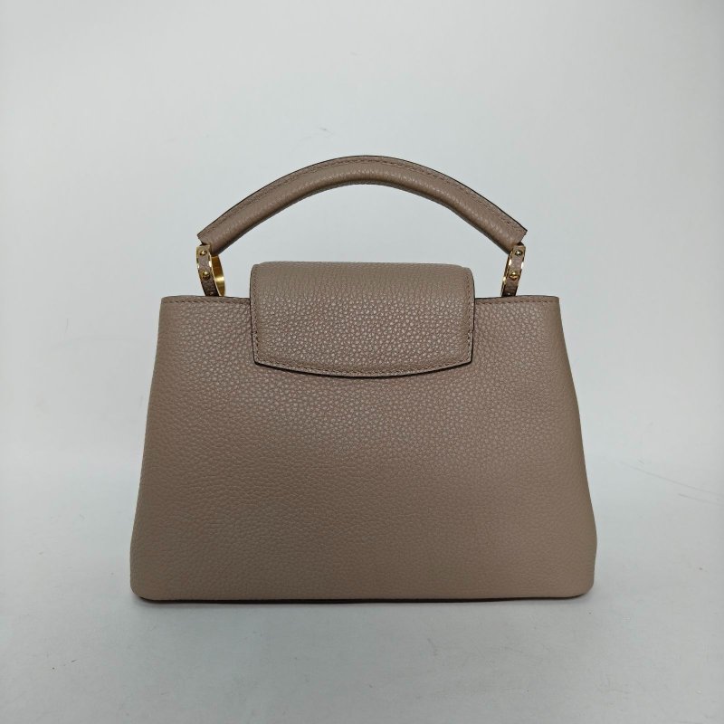 LOUIS VUITTON CapucinesBB27灰色牛皮金扣晶片肩背包-2