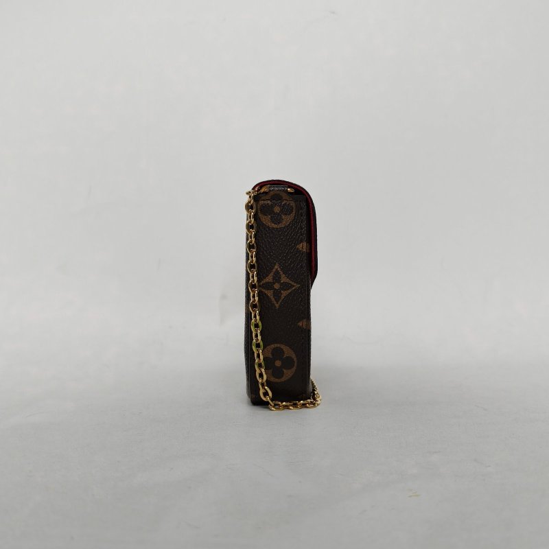 LOUIS VUITTON POCHETTEFELICIE三合一鏈條包老花PVC2016肩背包-1