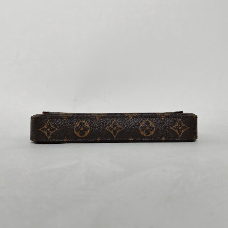 LOUIS VUITTON POCHETTEFELICIE三合一鏈條包老花PVC2016肩背包-4