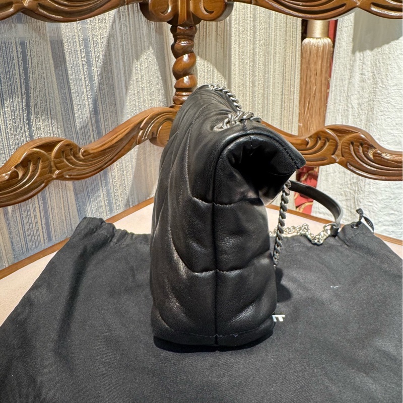 YSL 黑银云朵包 链条包-2