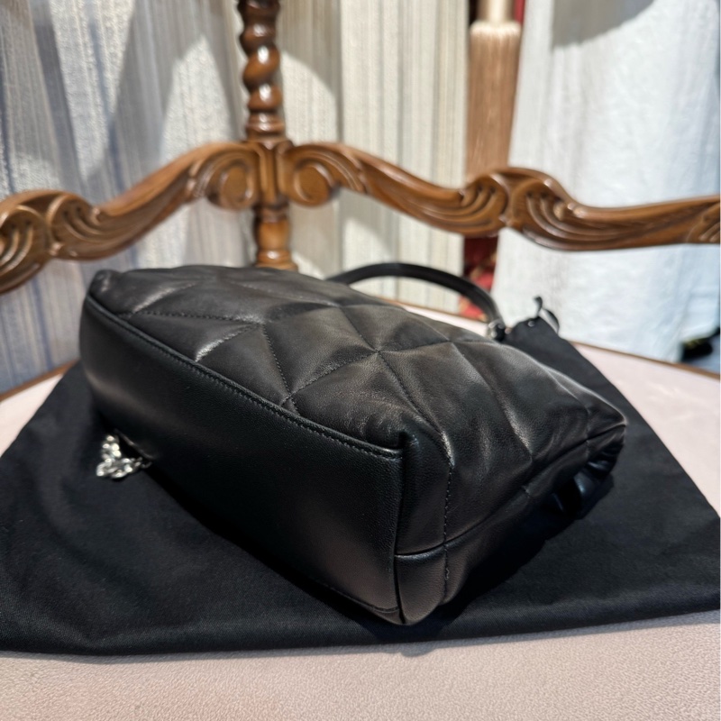 YSL 黑银云朵包 链条包-6