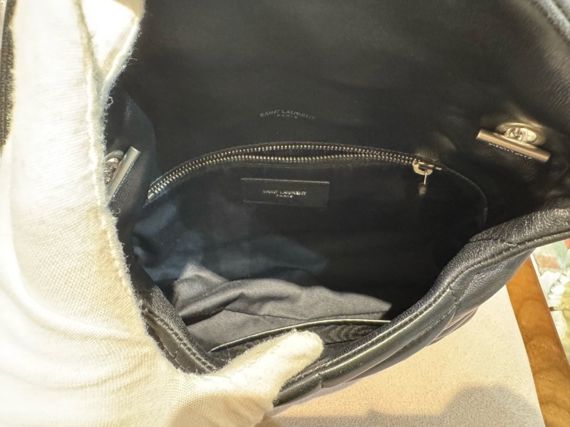 YSL 黑银云朵包 链条包-7