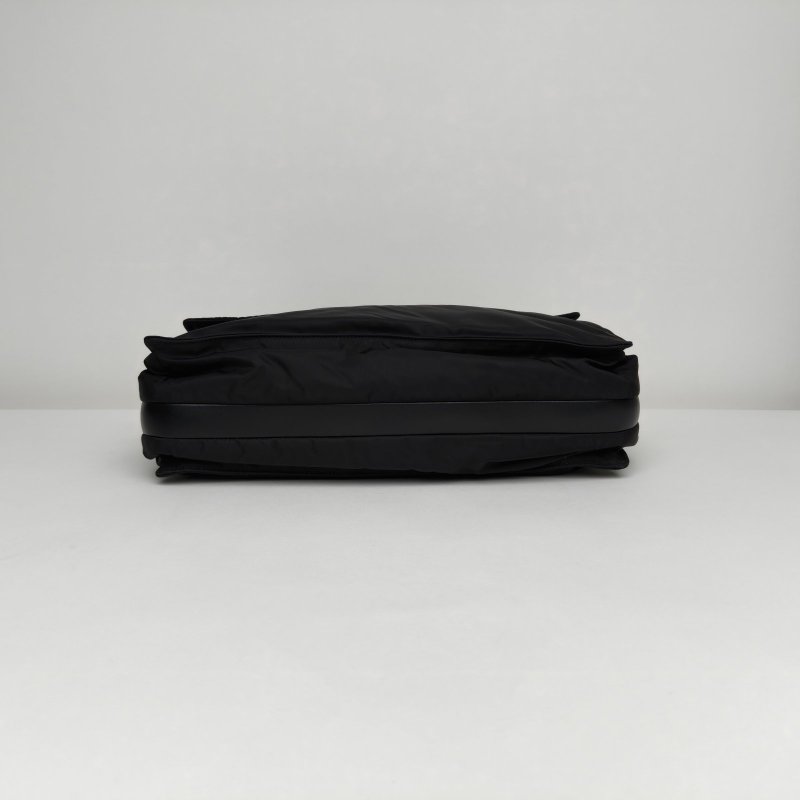 PRADA Re-NylonCINI郵差包大號黑色尼龍肩背包-4