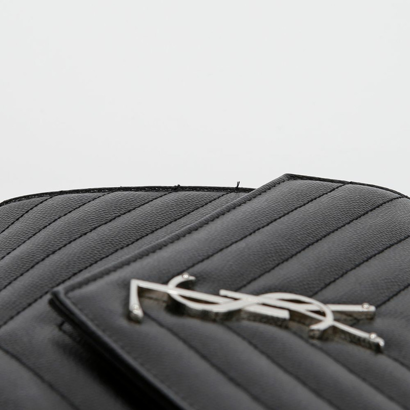 SAINT LAURENT Monogram 鏈條皮夾斜背包 377828-4