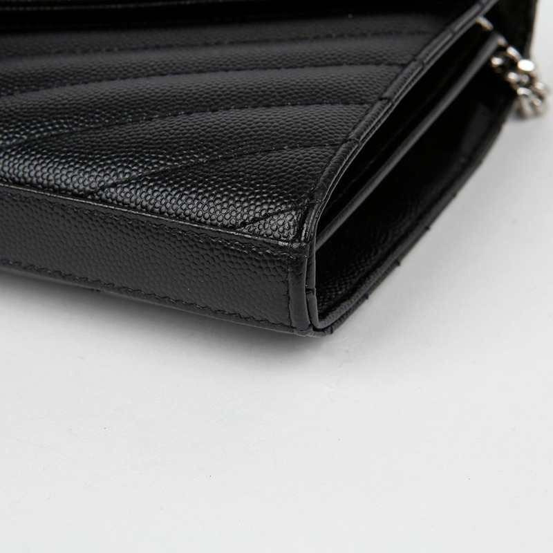 SAINT LAURENT Monogram 鏈條皮夾斜背包 377828-7