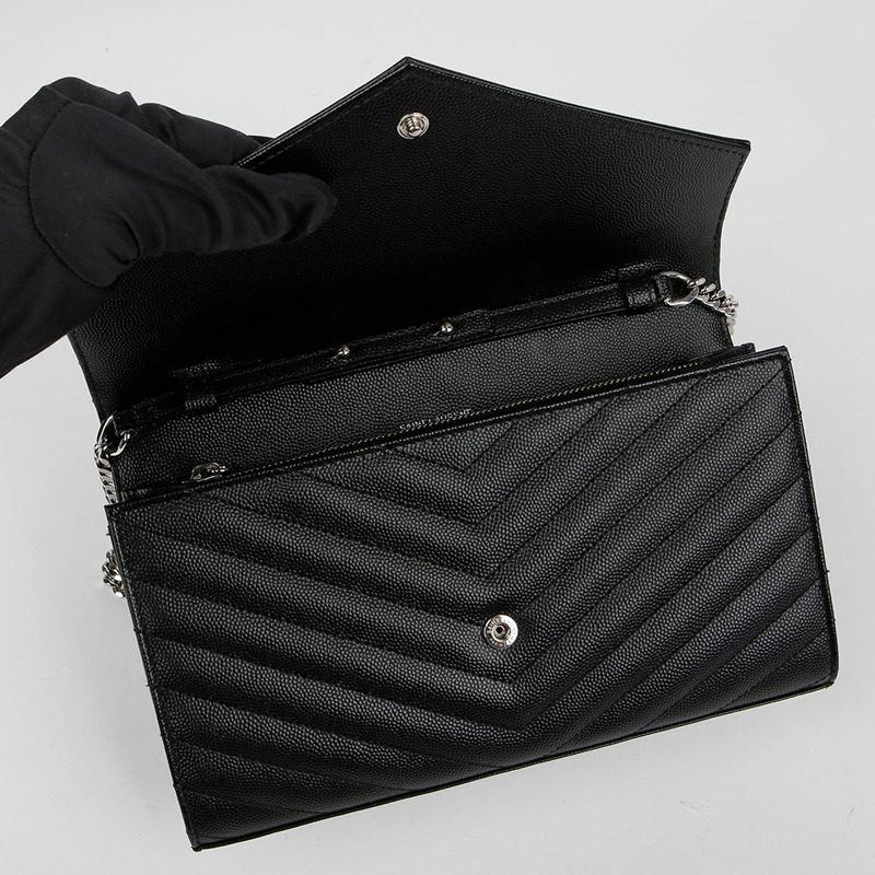 【包稅】SAINT LAURENT Monogram Chain Wallet Crossbody 377828-9